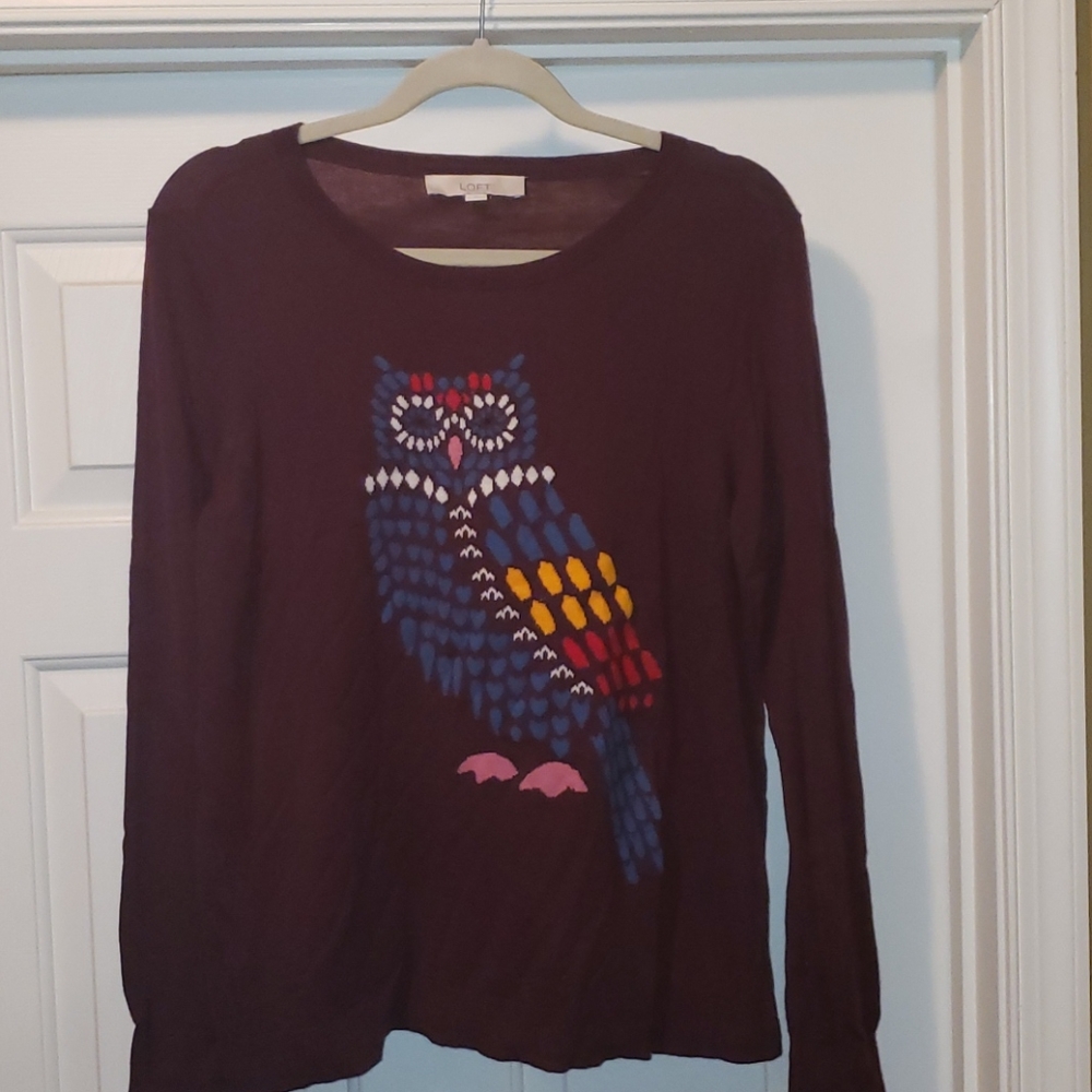 LOFT Owl Sweater